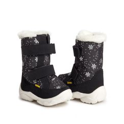 Дутики дитячі Alaska чорні зі сніжинками